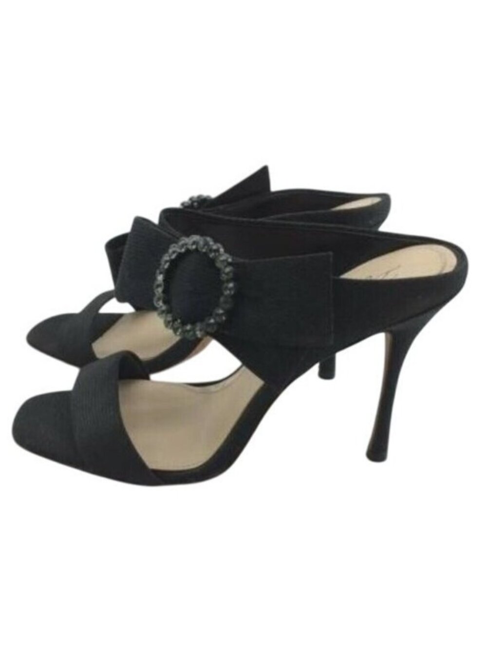 Vince Camuto Imagine Black Bow Embellished Suede Leather heels size 11